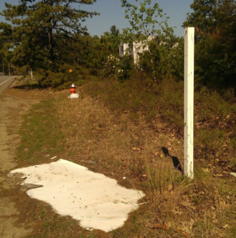 The sign for Whispering Heights was found on the ground by a Concord city employee. 