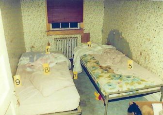 Crime scene photo. Elizabeth Knapp, 6, was raped and murdered in her bed in a room she shared with her little sister in Hopkinton on July 3, 1997