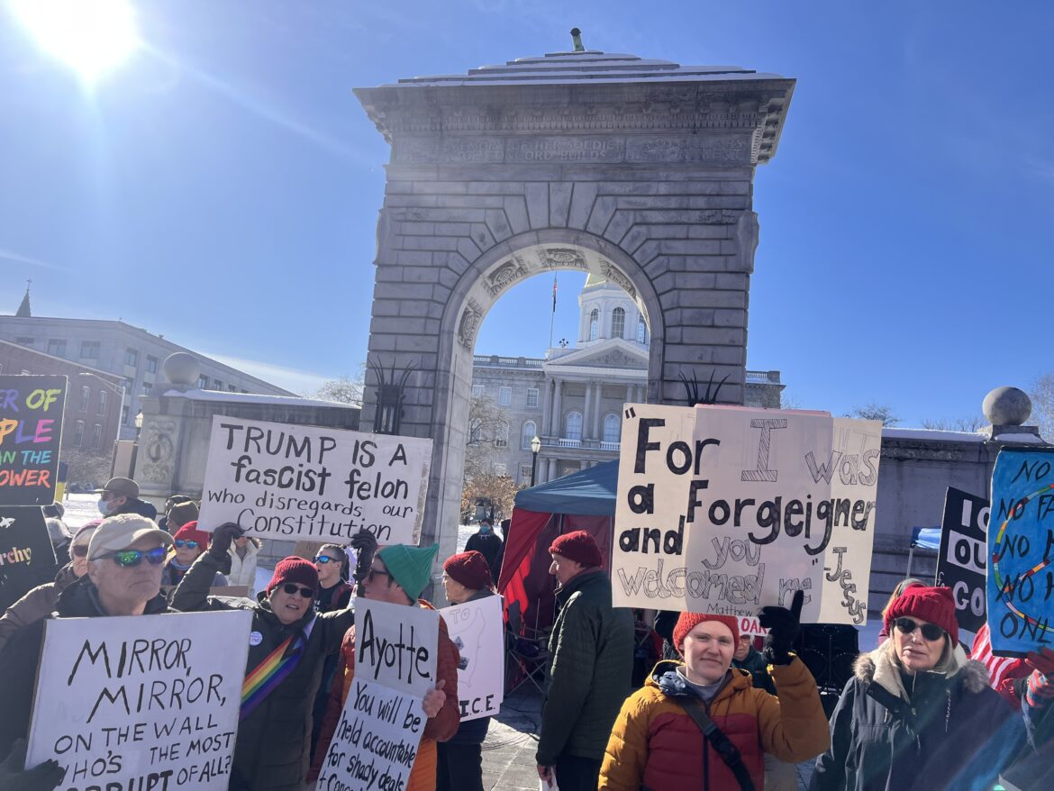 Granite Staters Join ‘Not My Presidents Day Rally’ To Oppose Trump, ICE