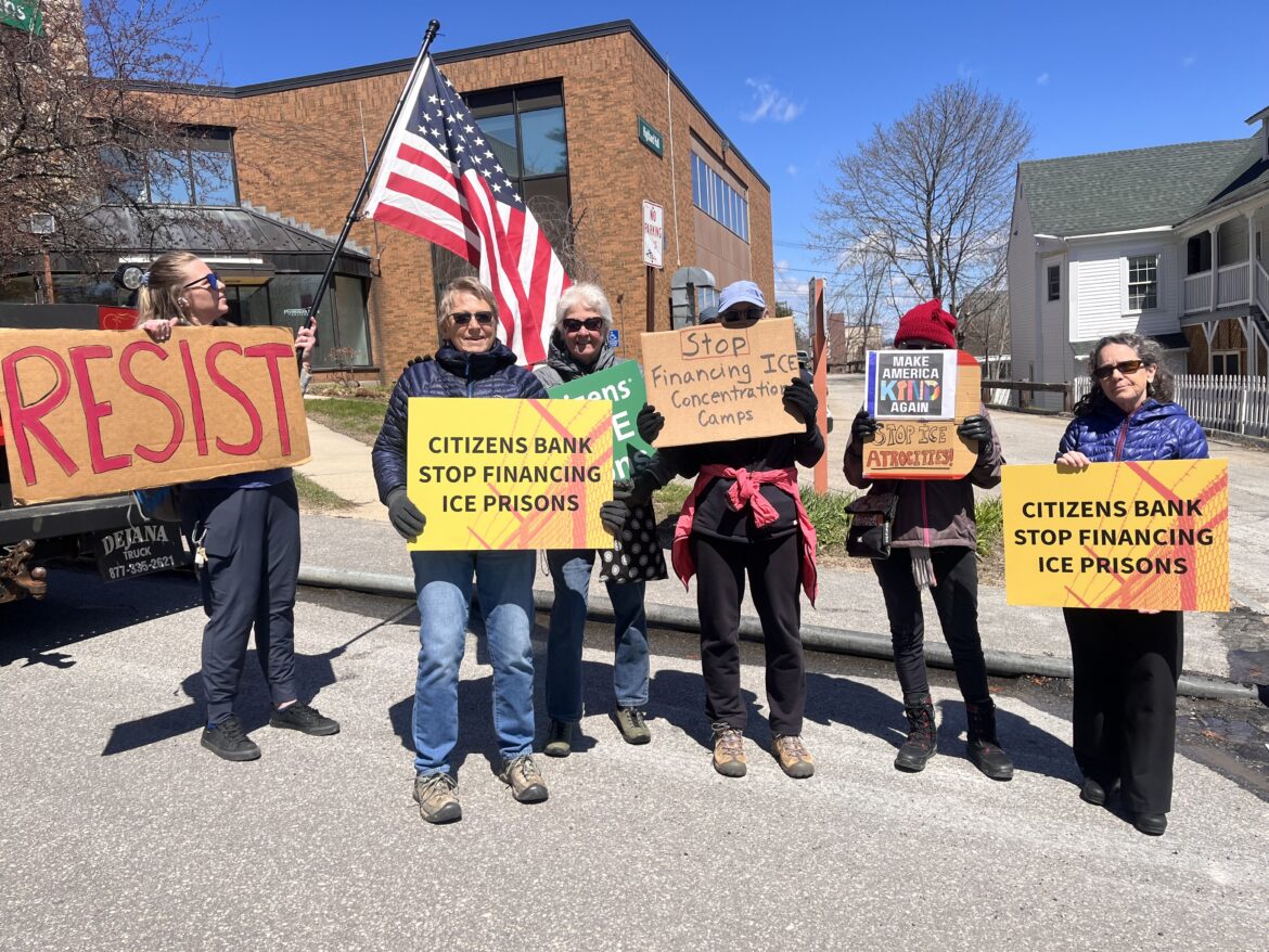 Advocates Rally in Plymouth Calling for Citizens Bank To Cease Funding ICE Operations